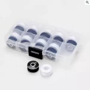 블랙 화이트 미싱 밑실 세트 옷수선 재봉실 10개입