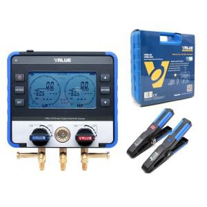 VRM-2S 지능형 디지털 압력계, 72가지 사전 설정된 냉매 R22 R32 R410A R454B, 타입-C 충전