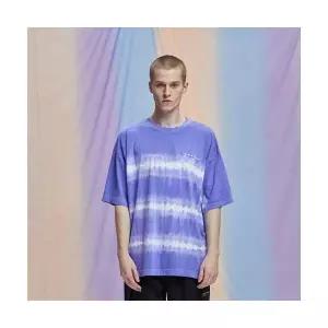 BALANT 웨이브 폼 타이다이 슬로건 티셔츠 - 퍼플 2070980