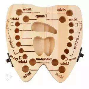 아기 치아 보관 나무 소재 젖니 탯줄 보관 케이스 신생아 성장 기념 메모리 박스