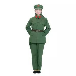 연극용 무대의상 군복 남녀공용 벨트포함 모자 무대