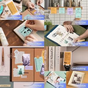 포켓 프린터 사진 저널 스티커 투명 공예용 53mm 감열지 자체 접착/비접착 다색