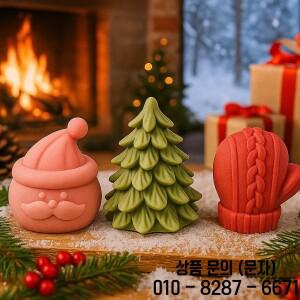 크리스마스 시리즈 산타클로스 울 장갑 실리콘 몰드 DIY 트리 향초