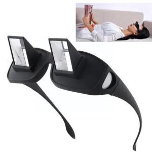 1개 게으름뱅이 안경 독서 프리즘형 수평 누워서 침대에서 읽기 시청하기 위한 HD 리더