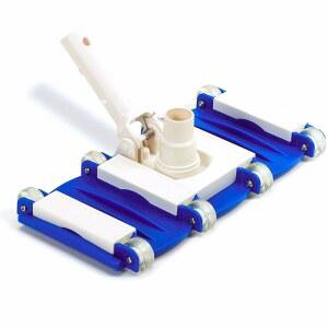 SWIMLINE 하이드로툴스 수동 진공 헤드 부착물 | 가중 유연 수영장 직사각형 모양 W / 휠 스위블 호스 1-1 4 또는 2 u2019 클린 8150