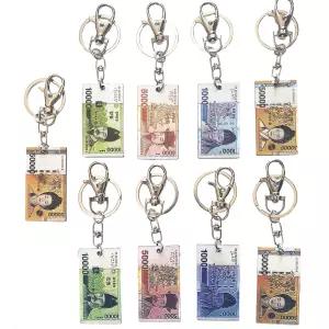 프리미엄 한국화폐(돈) 에칭아크릴 열쇠고리(9개)/외국인선물, K컬처 서울 한국 관광 전통기념품 공예품, 유학생 어학원 교환학생 홈스테이선물/Korean Souvenirs