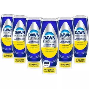 Dawn 플래티넘 EZ스퀴즈 주방 세제 블리치 얼터너티브 클린 레몬 532ml x 6팩
