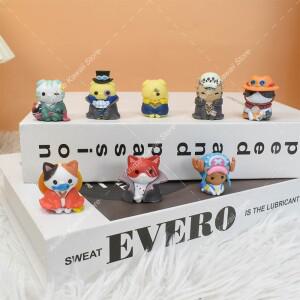 3/6/9/12pcs 원피스 애니메이션 피규어 장난감 세트 Luffy Sanji 나미 쵸퍼 Zoro PVC 액션 Collectible Mod