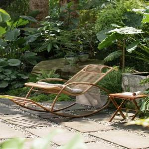 라탄 흔들의자 안락 고급 낮잠 스윙 북유럽 테라스 독서 싱글 체어 발코니 안락의자 등나무