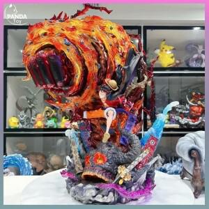 원피스 루피 기어 3 애니메이션 액션 피규어 - 2025 핫 레드 PVC 모델 스태츄 LED 조명 포함 수집용 장식품