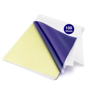 타투 전사지 100장, 용품용 스텐실 용지, DIY 사이즈 애호가, 위한 샵을 예술가, A4 초보자, 페이퍼, 트레이싱