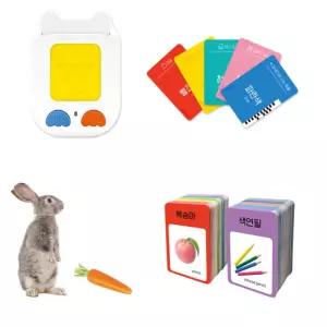 한글 말배우기 어휘력발달 멜로디 카드 표현 IQ 단어 4세 학습완구 인지자극 낱말 3세