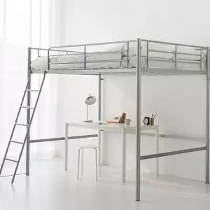 싱글 벙커 침대 일체형 사다리 어린이 이층 벙커 침대 학생 공간활용 프레임 조립식 하단 가드 안전