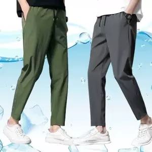 테이퍼드 핏 9부 남성 슬랙스 허리 밴딩 팬츠 ON-PTA-QWFN15OZ