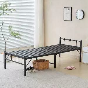 접이식 철제침대 프레임 철침대 두꺼운 조립 자취방 매트리스 깔판
