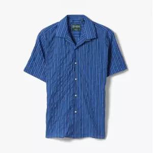 [롯데백화점]샌프란시스코마켓 [GITMAN BROTHERS 짓먼 브라더스] CAMP SHIRT (STRIPE 1) INDIGO/GBF1M40000