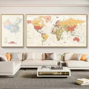 세계지도 액자 여행 마그넷 보드 자석 추억 보관 기념품 마그네틱 캔버스 그림 벽장식