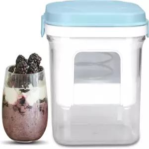 파티 디저트 그릭 요거트 스트레이너 뚜껑 메이커 초미세 나일론 메쉬 및 압력 여과가 포함된 필터 1.5Qt