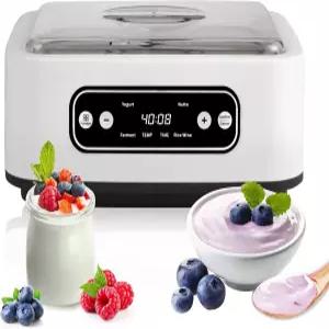 완벽한 홈메이드 요거트를 위한 이지 메이커 그릭 막걸리 낫토용 1.7 QT 전기 발효기 디지털 컨트롤 및