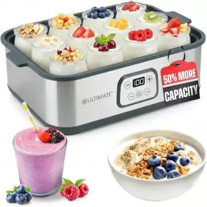 궁극의 프로바이오틱스 요거트 메이커 XL 시간 및 온도 조절 가능 6온스 병 12개로 용량 50 증가 장 을