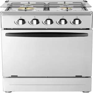 20인치 무료 스탠딩 레인지 오븐 65L 있는 버너 LPG 쿡탑 4개 스테인리스 스틸 본체 201개 이중 거울 표면