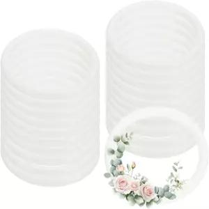 파티킬 드림 캐처 링 20개 2인치 플로럴 마크라메 플라스틱 O DIY 원형 후프 벽걸이 웨딩 화환 크리스마스