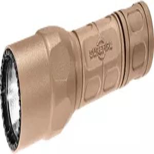 클릭 스위치가 있는 SureFire G2X Pro 듀얼 출력 LED 손전등 사막 황갈색 소형