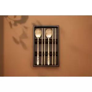 팔순 칠순 오색매화 서촌공방 답례품 수저세트 티타늄수저 2인용