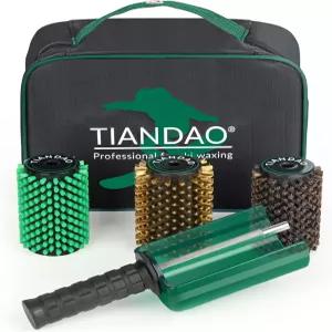 퀵 체인지 액슬이 있는 티안다오 스키 왁스 키트 스노우보드용 100mm 로토 브러시 세트 빠른 청소와 광택