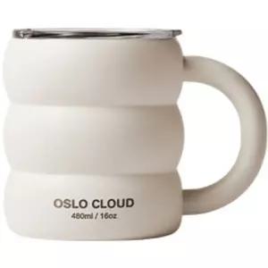 오슬로 머그 컵 텀블러 손잡이 보온보냉 480ml 화이트