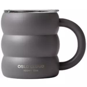 오슬로 머그 컵 텀블러 손잡이 스텐 480ml 그레이
