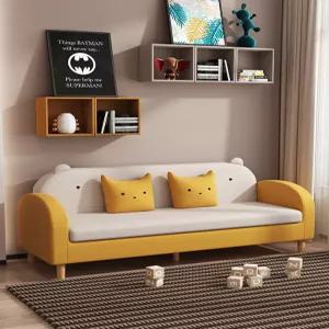 2인용 3인용 쇼파베드 거실 어린이 소파 패브릭 의자 A.노랑 미니 작은 학원