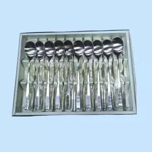 체크 패턴 스테인리스 숟가락 젓가락 수저세트 10P 가정용 선물 세트