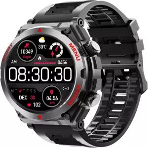 휴대폰 기능이 있는 kloffv 스마트 워치 전화 AI 음성 제어 안드로이드 및 iOS 남성용 28가지 스포츠