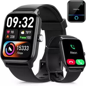 여성용 스마트 워치 통화 및 메시지 알림 기능이 있는 1.85인치 HD 터치스크린 피트니스 트래커 24시간