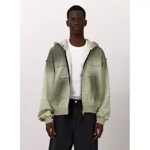 DBETTER 스프레이드 피그먼트 후드집업 (스프레이 라임) 2076311