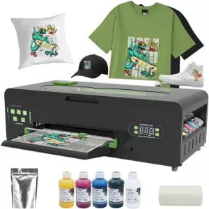 Qilpho A3 DTF 프린터 전사 인쇄기 DIY 티셔츠용 다이렉트 투 필름 1390 흰색 잉크 순환 및 자동 청소A3