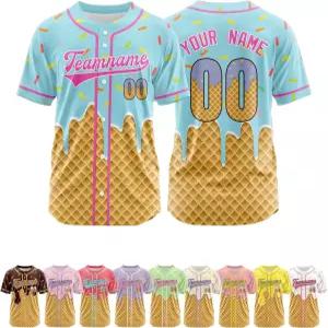 커스텀 야구 유니폼 스크림 이름 번호 로고 남성 여성 청소년