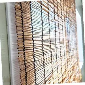 실내 창가 햇빛 조절 대나무 발 원목 가리개 열처리 고온 탄화 가공 내구성 통풍