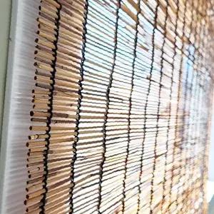 실내 창가 햇빛 조절 대나무 발 원목 가리개 열처리 탄화 가공 통풍 여름 거실