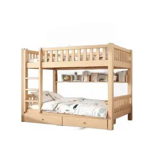 이층침대 고품질 원룸 기숙사 튼튼한 원목 이층 깔끔한 침대 벙커 사다리
