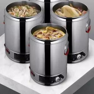 전기 물끓이기 수프 온육수통 스텐레스 보온포트 뷔페 중탕기 국물 죽 대용량 국통