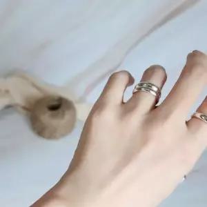 S110 여성 2돈 쌍가락지 링 데일리 기본 은반지 (실버 925) 우정반지