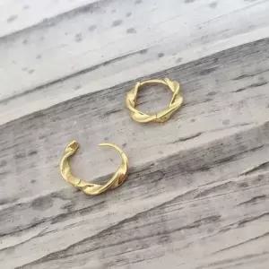 SE217 여성 꼬임 원터치 링 실버 이어링 여성 데일리 심플 은귀걸이