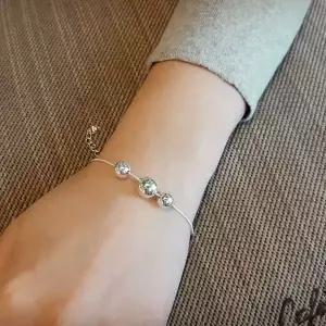 S5103 여성 3볼 실뱀줄 데일리 팔찌 심플 뱀줄 은팔찌 실버925