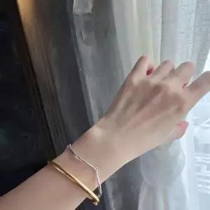 SS1012 여성 심플 뱅글 팔찌 옐로우 볼드 데일리 은팔찌 실버 925