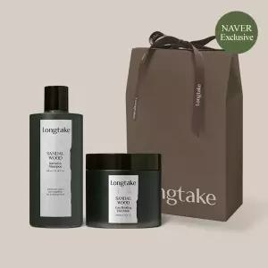 롱테이크 샴푸 단백질 헤어 마스크 모발 세정 보습 2종 선물 세트