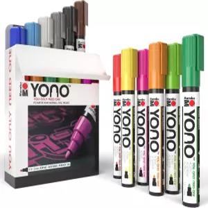 캔버스용 마라부 요노 아크릴 페인트 마커 바위 유리 가죽 그래피티 운동화 및 신발용 12가지 전문 펜