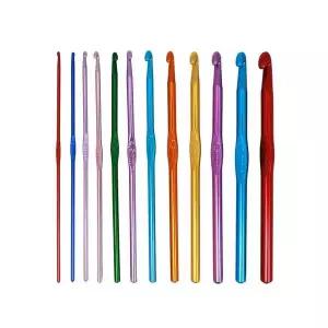 컬러 뜨개질 코바늘 세트 12P 코바늘세트 뜨개질바늘