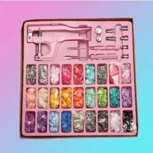 티 단추 기구 세트 T 단추 달기 펀칭기 부자재 펀칭기 달기 세트